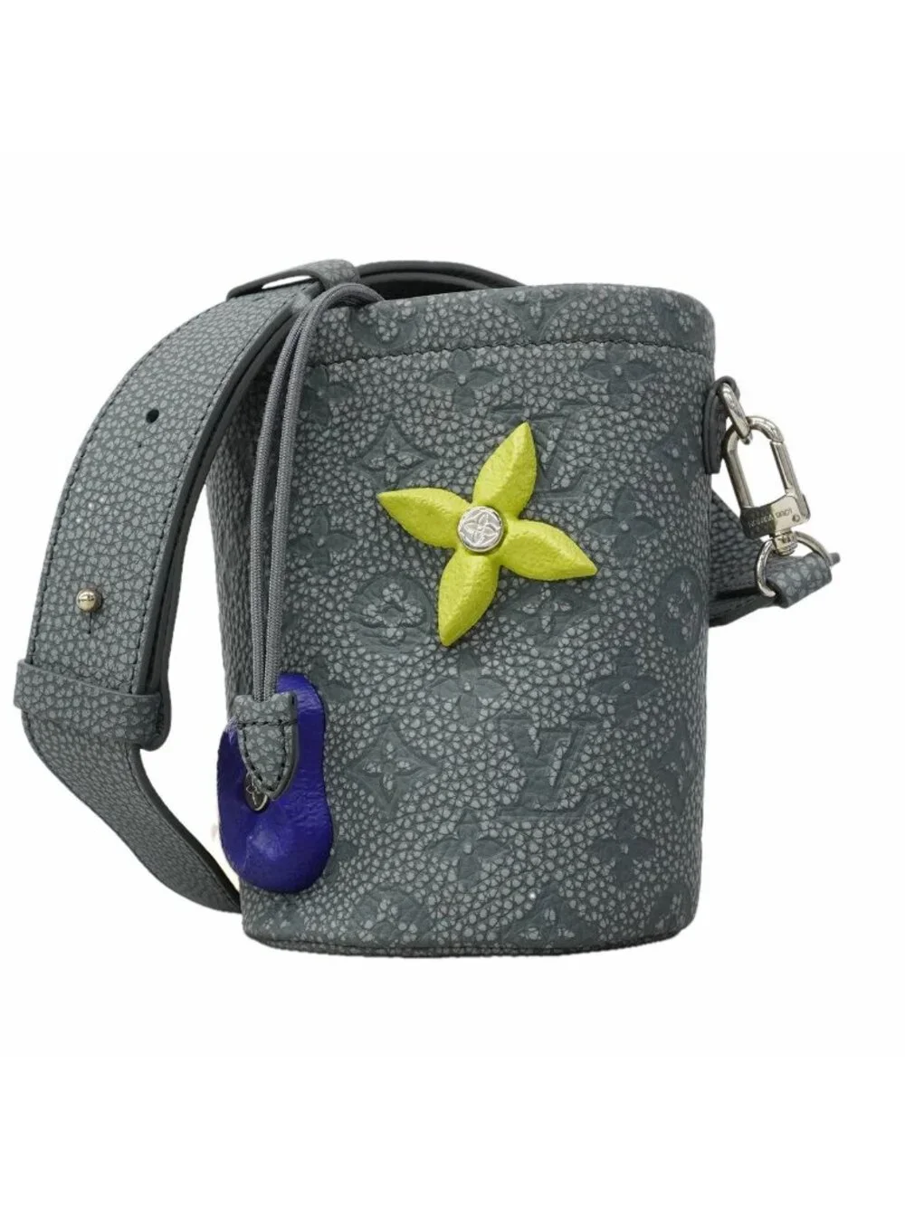 Louis Vuitton Shoulder Bag Taurillon Climbing Chalk Pouch Granite Gray